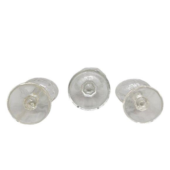 Vintage Gulfport Clear Glass Eye Wash Paneled Glass Set Of 3 - Picture 4 of 4